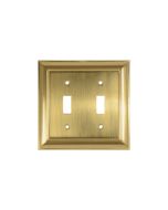CKP Brand #31193 Impressions Collection Double Toggle Wall Plate, Amber Gold